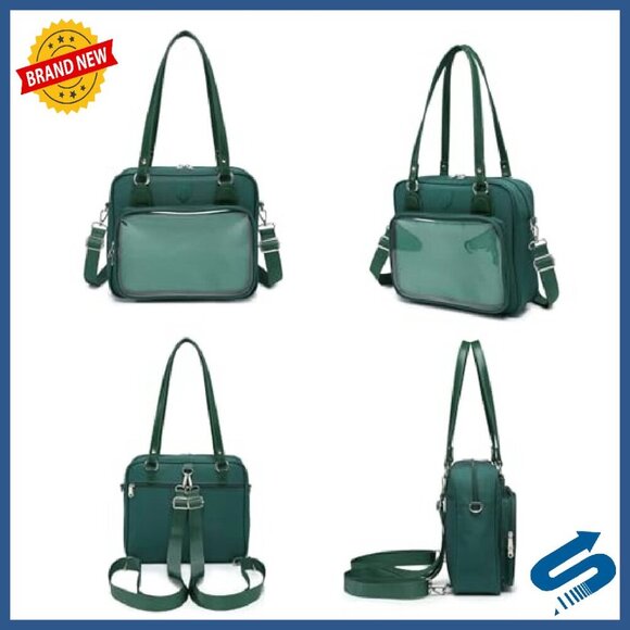 Oxford Ita Bag Crossbody Backpack with Clear Window for Pins Display main image 7